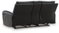 Glossmore DBL Rec Loveseat w/Console