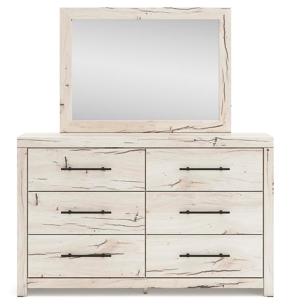 Lawroy Twin Panel Bed, Dresser and Mirror