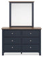 Landocken Queen Panel Headboard, Dresser and Mirror