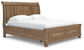 Feddinger California King Storage Sleigh Bed with Mirrored Dresser and Nightstand
