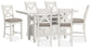 Robbinsdale Counter Height Dining Table and 6 Barstools