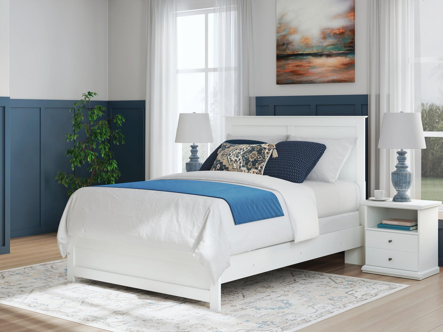 Bostwick Shoals Queen Panel Bed, Dresser and Mirror