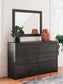 Hollivern Twin Panel Storage Bed, Dresser and Mirror