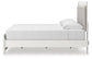 Zuraleus King Upholstered Panel Platform Bed, Dresser and Mirror