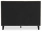 Cielden Full Upholstered Bed with Roll Slats, Dresser and Mirror