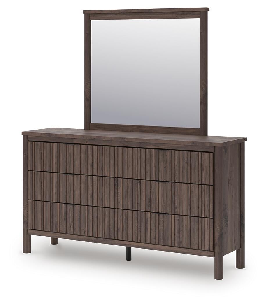 Pamytta Twin Panel Bed, Dresser and Mirror