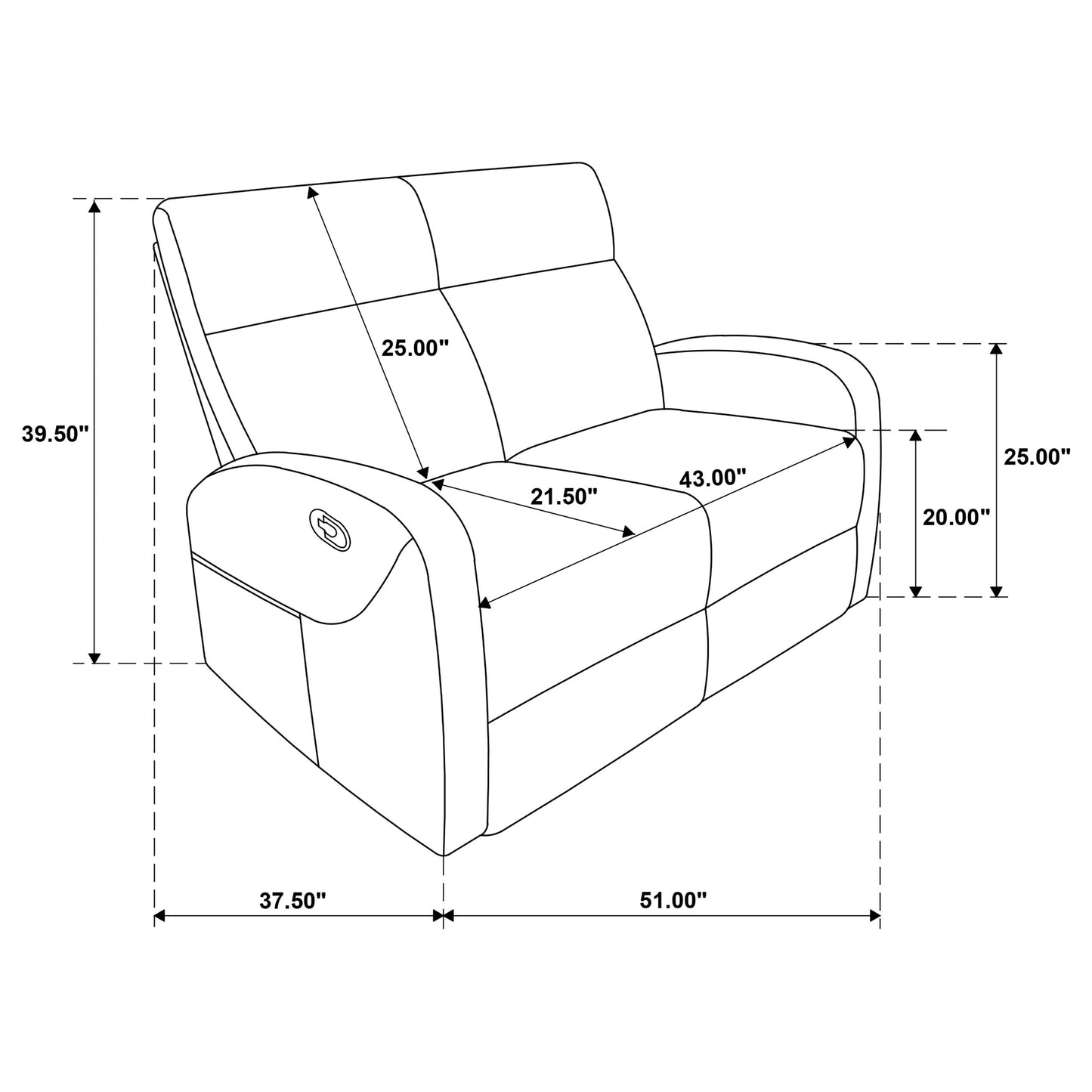 Hamilton 3-piece Chenille Manual Reclining Sofa Set Charcoal Grey