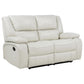 Camila 2-piece Upholstered Reclining Sofa Set White