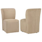 Jaelynn Upholstered Parsons Dining Side Chair Tan (Set of 2)