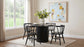 Hamlyn 5-piece Round Wood Dining Set Black