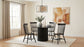 Hamlyn 5-piece Round Wood Dining Set Black
