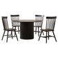 Hamlyn 5-piece Round Wood Dining Set Black