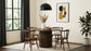 Hamlyn 5-piece Round Wood Dining Set Walnut