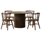 Hamlyn 5-piece Round Wood Dining Set Walnut