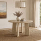 Strouse 47-inch Round Wood Dining Room Table Natural Oak