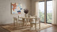 Strouse 5-piece Dining Set Cream and Natural Oak