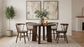 Strouse 47-inch Round Wood Dining Room Table Walnut