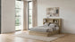 Hendricks Queen Bookcase Headboard Platform Bed Light Oak