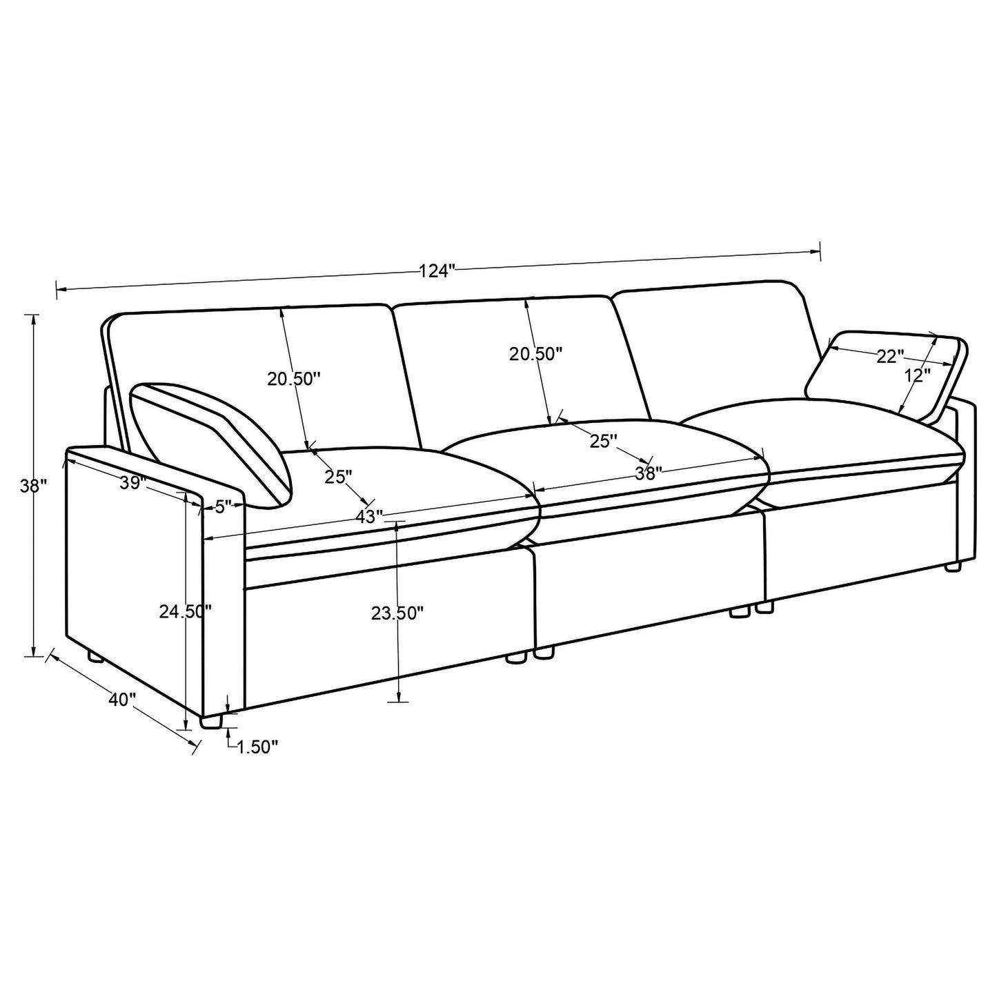 Collins Modular Power Sofa Chocolate Brown