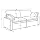 Collins Modular Power Loveseat Chocolate Brown