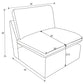 Collins Modular Armless Chair Black