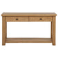 Beasley 2-Drawer Wood Console Table Golden Oak