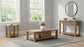 Beasley 2-Drawer Wood Console Table Golden Oak