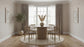 Hamlyn 5-piece Round Wood Dining Set Wheat and Natural Oak