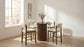 Hamlyn 43-inch Round Wood Counter Height Dining Table Walnut
