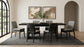 Decker 82-inch Rectangular Wood Dining Table Black