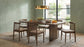 Decker 7-piece 82-inch Rectangular Dining Set Wheat and Walnut