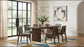 Decker 7-piece 82-inch Rectangular Dining Set Grey and Walnut