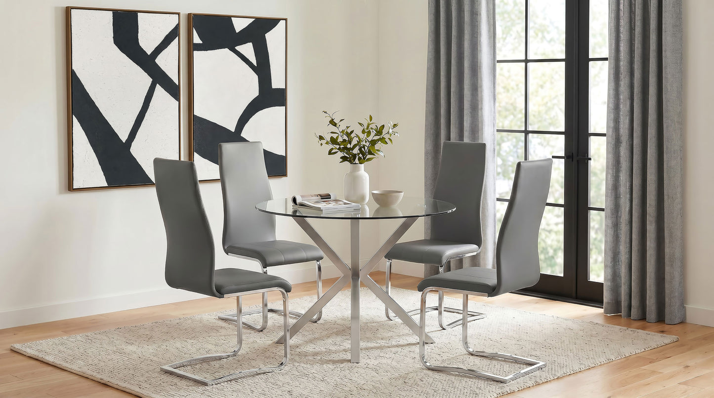 Montclair Upholstered Dining Side Chair Grey (Set of 4)