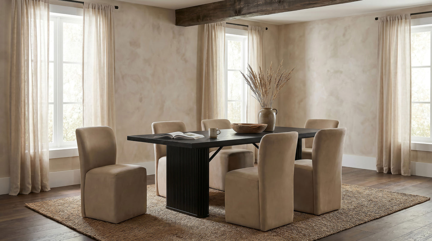 Jaelynn Upholstered Parsons Dining Side Chair Tan (Set of 2)