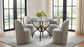 Aubrey Upholstered Barrel Dining Side Chair Beige (Set of 2)