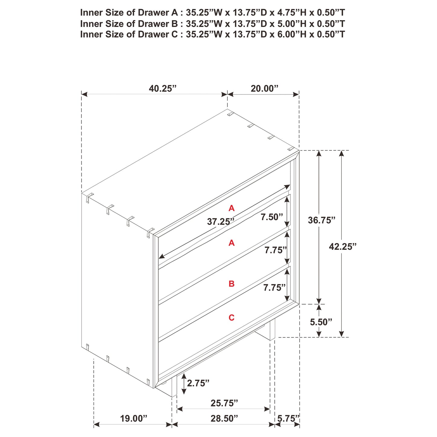 Stillwater 4-drawer Chest