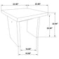 Decker Square Occasional Side End Table Natural Oak