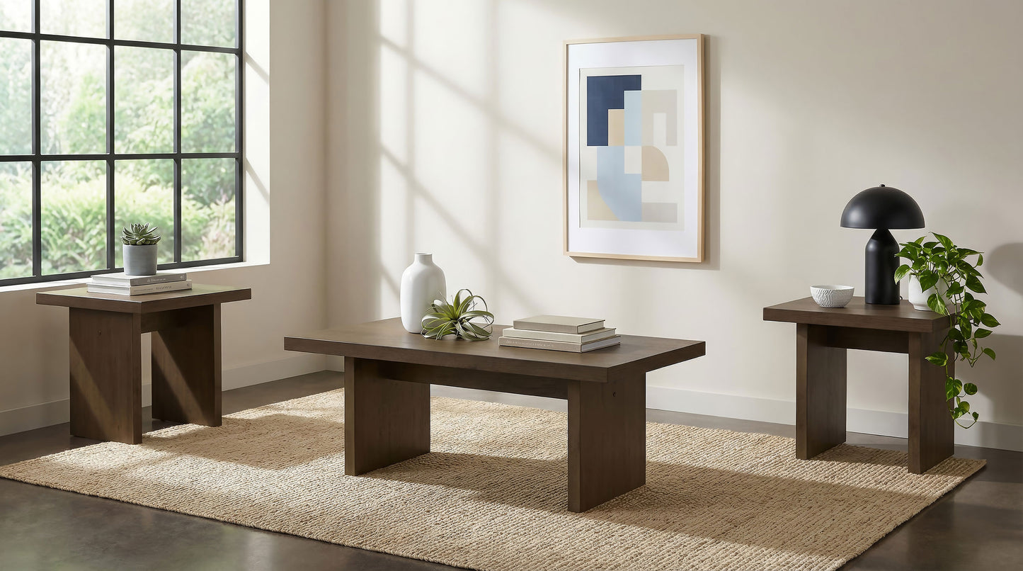 Decker 47-Inch Rectangular Cocktail Coffee Table Walnut
