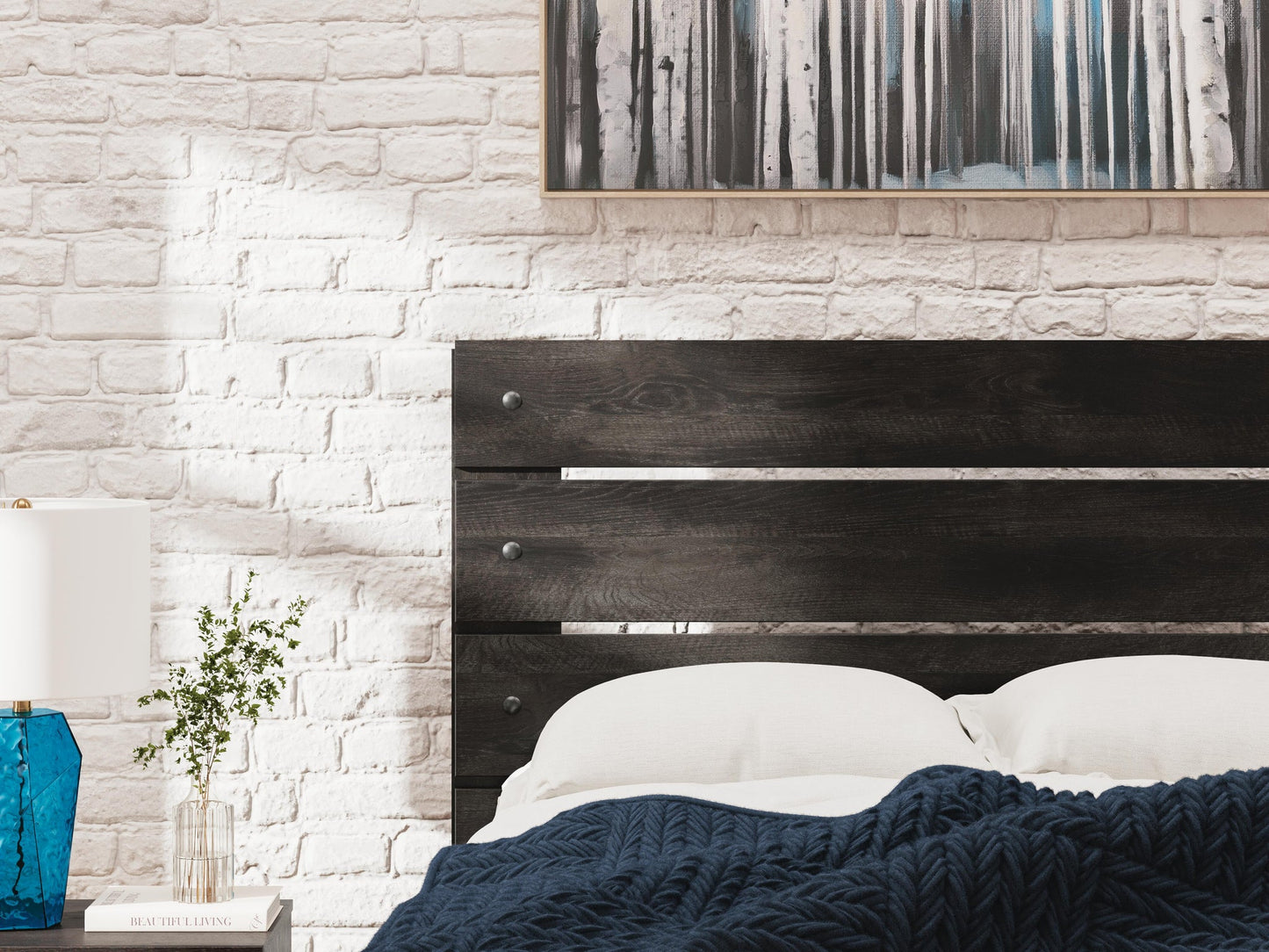 Hollivern Twin Panel Bed with Storage, Dresser, Mirror, Chest and Nightstand
