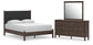 Pamytta Queen Upholstered Panel Bed, Dresser and Mirror