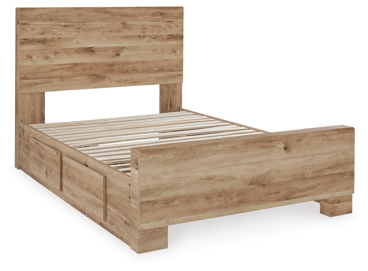 Hyanna Full Panel Bed with 1 Side Storage, Dresser, Mirror, Chest and Nightstand