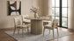 Redbridge Upholstered Side Chair Cream and Natural Oak (Set of 2)
