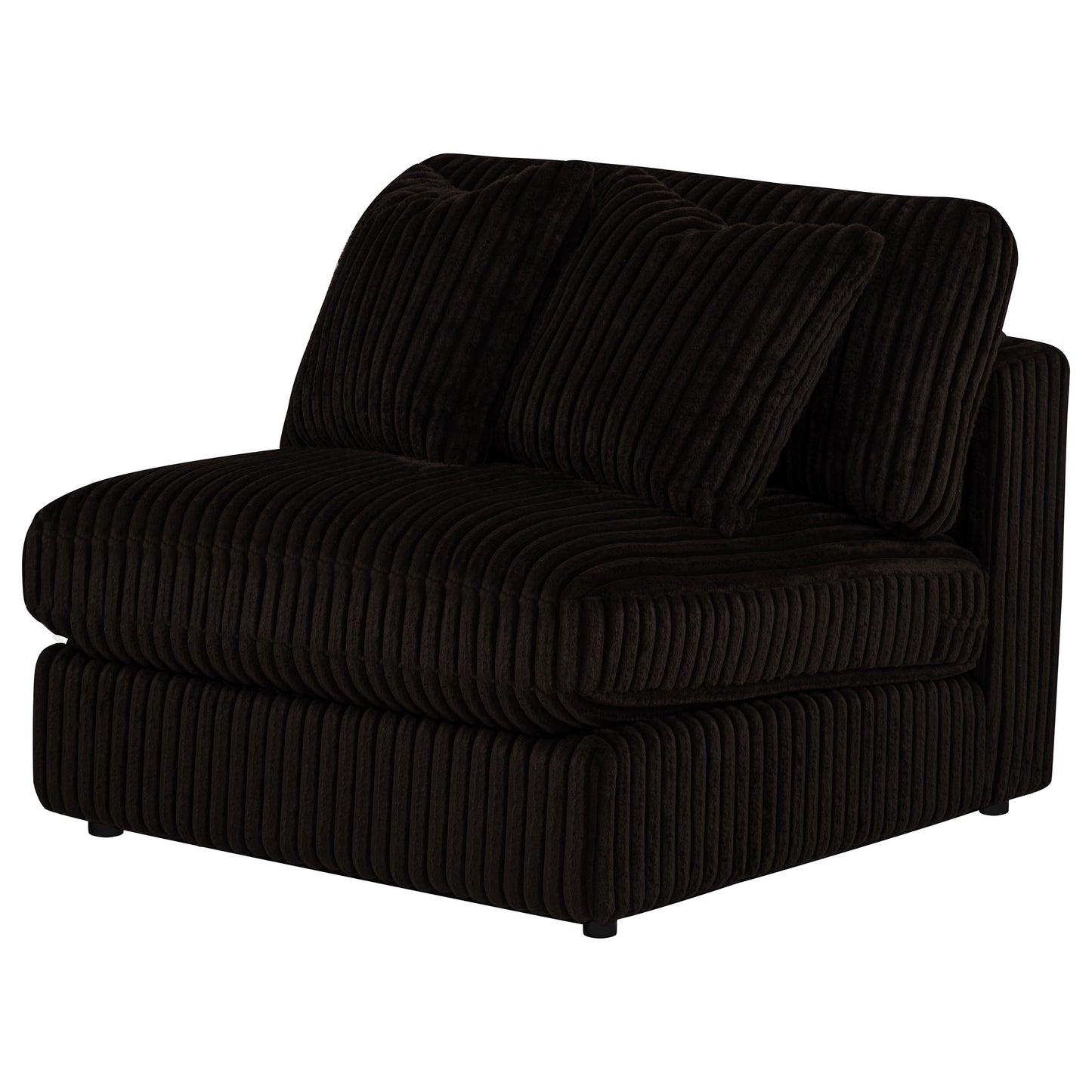 Blaine Upholstered Armless Chair Chocolate