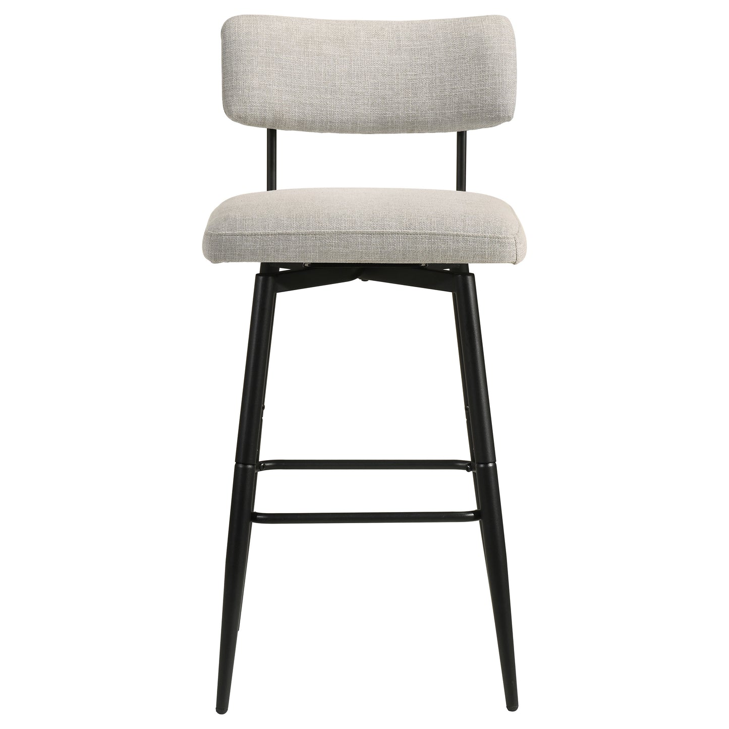 Levine Fabric Upholstered Swivel Bar Chair Cream (Set of 2)