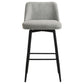 Mellor Fabric Upholstered Swivel Bar Chair Grey (Set of 2)