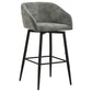 Rainer Fabric Upholstered Swivel Bar Chair Charcoal (Set of 2)