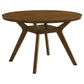 Mueller 5-piece 48-inch Round Dining Set Brown and Beige