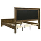 Doherty California King Linen Panel Bed Rustic Brown