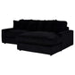 Blaine Upholstered Reversible Chaise Sectional Sofa Black