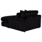 Blaine Upholstered Reversible Chaise Sectional Sofa Black